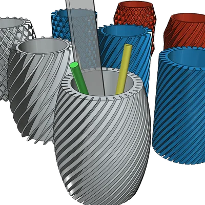 Kệ Cắm Bút/Kẹp Bút (Pencil Holder) Dễ In – Easy Print