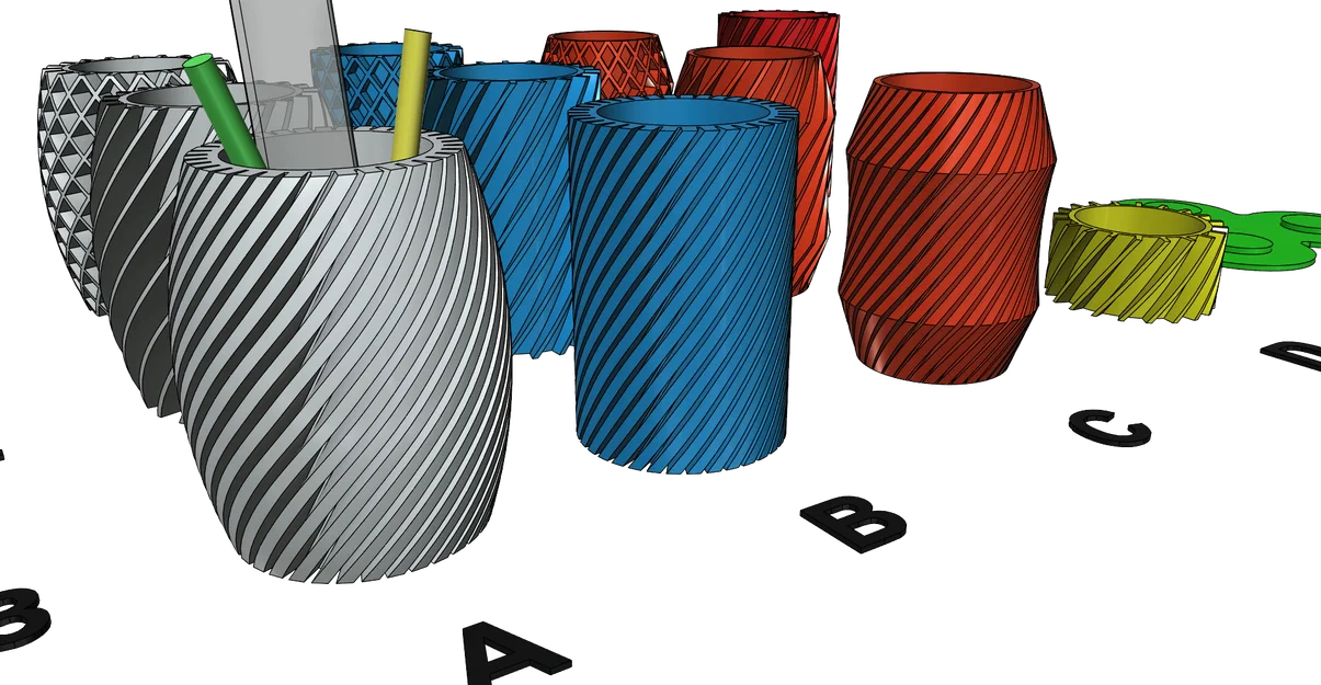 Kệ Cắm Bút/Kẹp Bút (Pencil Holder) Dễ In – Easy Print - Image 2
