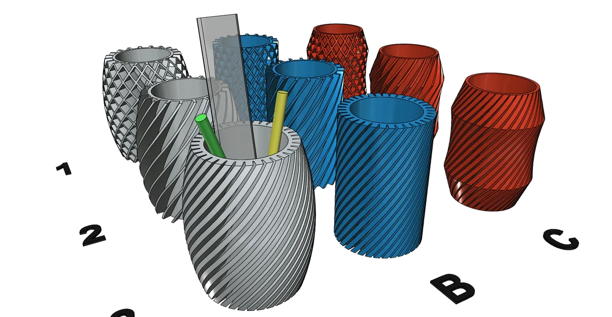 Kệ Cắm Bút/Kẹp Bút (Pencil Holder) Dễ In – Easy Print - Image 5