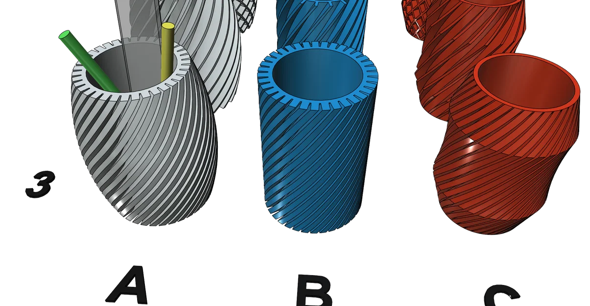 Kệ Cắm Bút/Kẹp Bút (Pencil Holder) Dễ In – Easy Print - Image 10