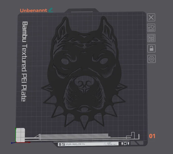 2D Art “Đầu Pitbull” - Image 2