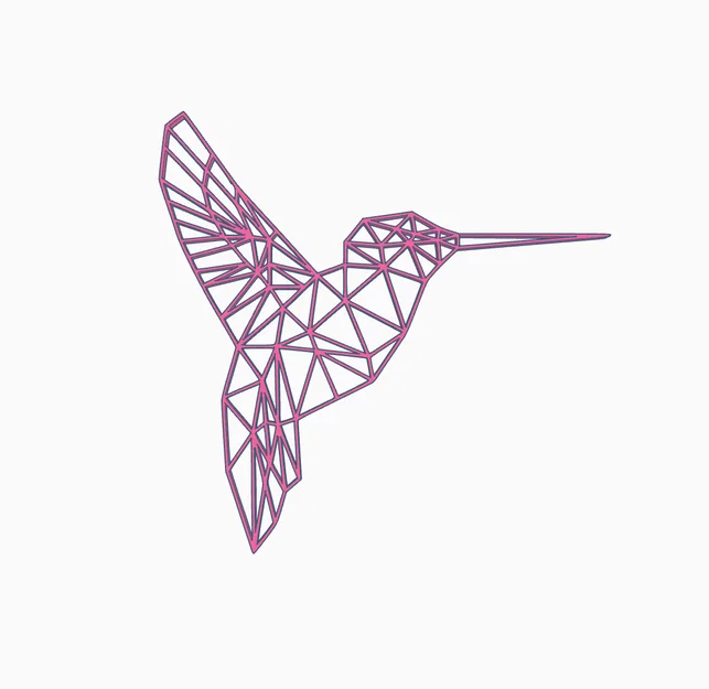 Mô hình trang trí tường hình chim nghệ thuật phong cách Low-poly - Image 1