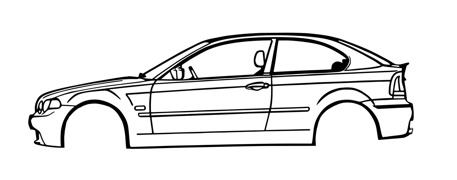 Tranh tường Silhouette BMW E46 Compact - Image 1