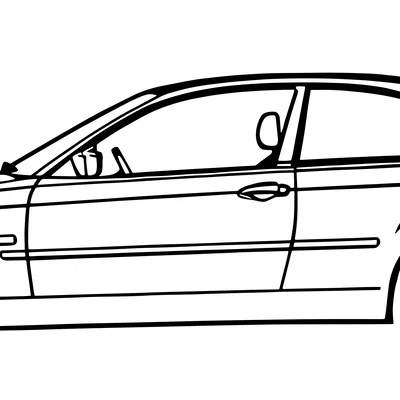 Tranh tường Silhouette BMW E46 Compact