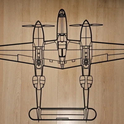 Tranh Treo Tường P38 Lightning (Bản Lớn)