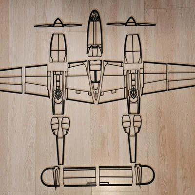 Tranh Treo Tường P38 Lightning (Bản Lớn)