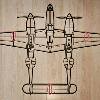 Tranh Treo Tường P38 Lightning (Bản Lớn)