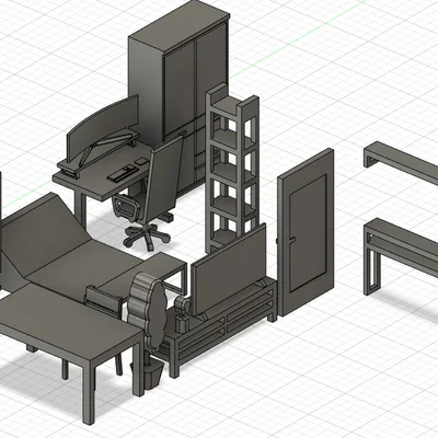 Bộ sưu tập nội thất nhà búp bê (Dollhouse Furniture Collection)