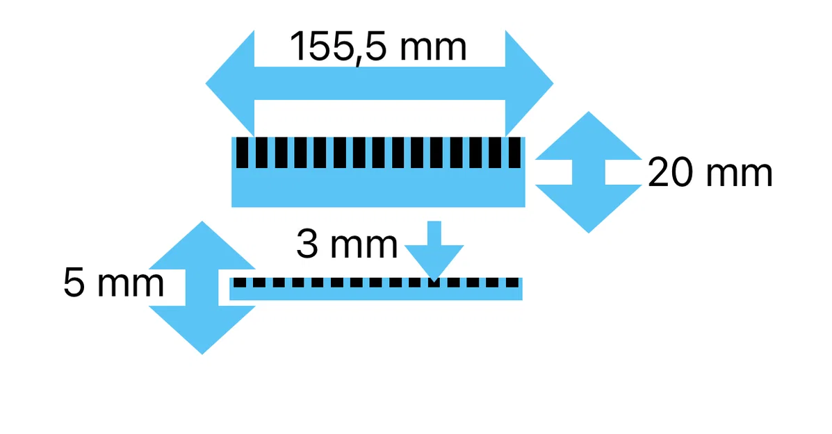 Mẫu thước kẻ 3D tiện dụng (150mm) - Tự in tại nhà cực chuẩn - Image 2