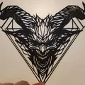 Geometric Demon – Tranh treo tường hình quỷ phong cách hình học - Thumbnail 1