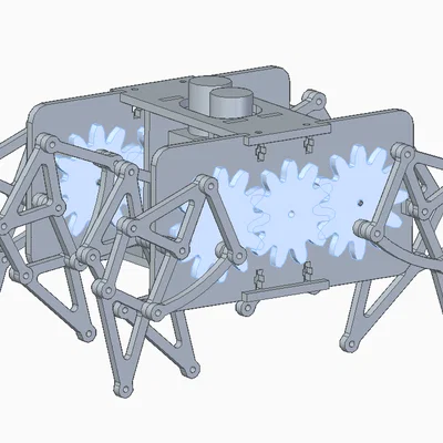 Mô hình Robot đi bộ Theo Jansen 2 động cơ DC - Dự án in 3D thú vị