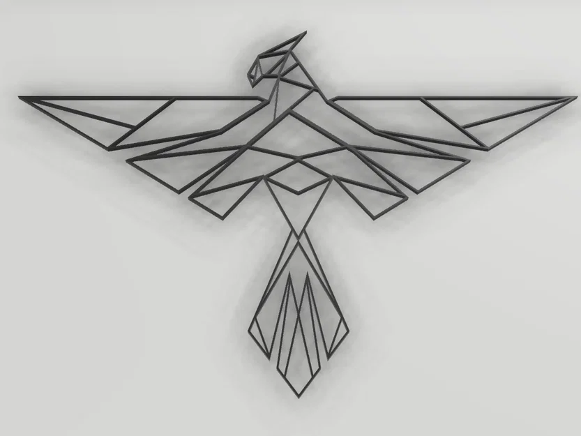 Geometric Pheonix – Nghệ thuật phượng hoàng hình học in 3D - Image 1