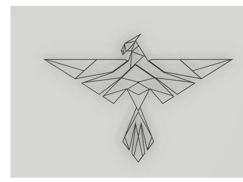 Geometric Pheonix – Nghệ thuật phượng hoàng hình học in 3D - Image 3