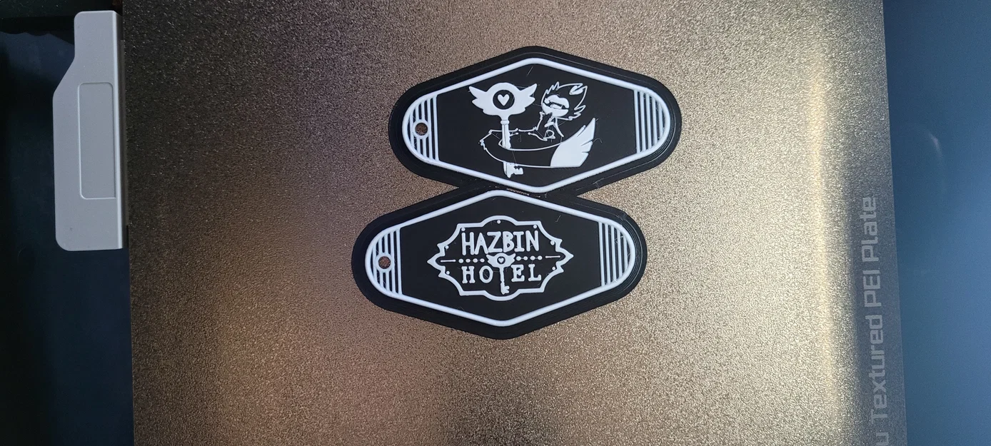 Móc khóa Hazbin Hotel in 3D phong cách thẻ khách sạn độc đáo - Image 3