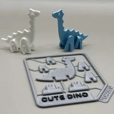Cute Dino Kit Card – Thẻ lắp ráp khủng long 3D siêu dễ thương