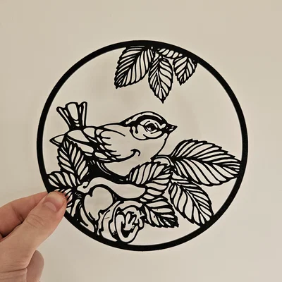 Tranh Treo Tường Chim | Line Art 3D