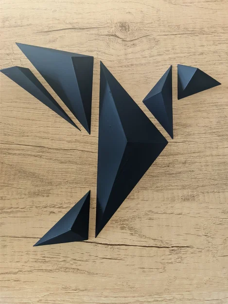 Origami Crane Geometric Wall Art – Tranh Treo Tường Hạc Origami Hình Học - Image 2