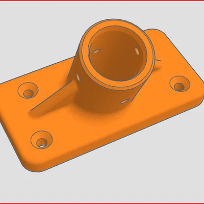 Giá treo cán chổi, cán lau nhà 23mm tự in 3D gọn gàng