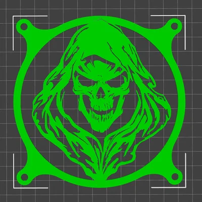 Mặt nạ bảo vệ quạt 120mm họa tiết Reaper cực chất cho PC