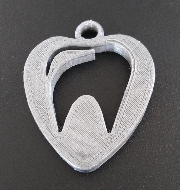 Móc khóa hình trái tim kết hợp răng 3D độc đáo cho nha sĩ - Image 1