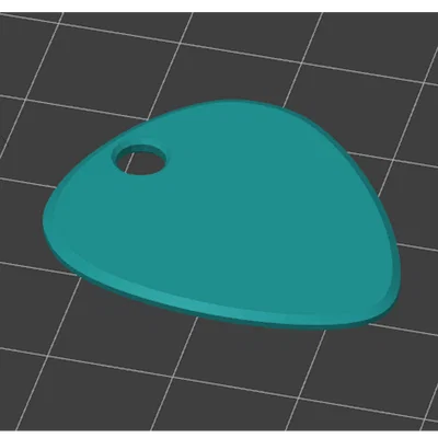 Móc khóa gảy đàn guitar 3D (Mediator Pick) tiện lợi