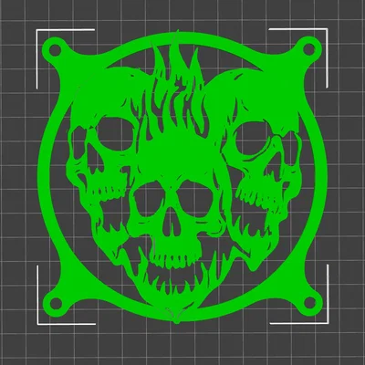 Lưới tản nhiệt 120mm họa tiết đầu lâu cá tính cho PC