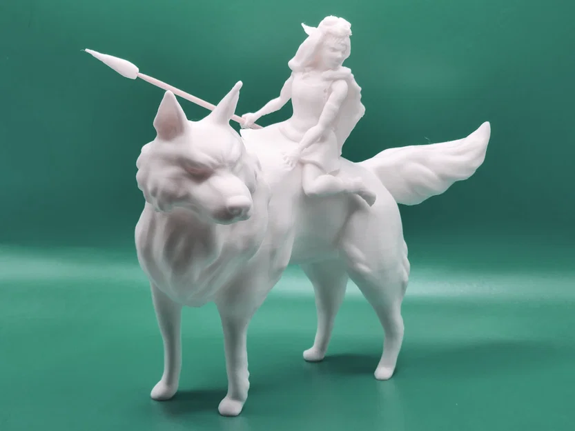 Tượng Princess Mononoke (San & Moro) – mẫu đi kèm giáo - Image 1