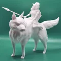 Tượng Princess Mononoke (San & Moro) – mẫu đi kèm giáo - Thumbnail 1
