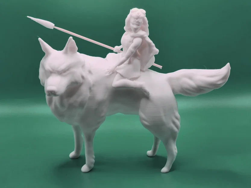 Tượng Princess Mononoke (San & Moro) – mẫu đi kèm giáo - Image 2