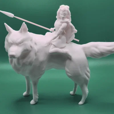 Tượng Princess Mononoke (San & Moro) – mẫu đi kèm giáo