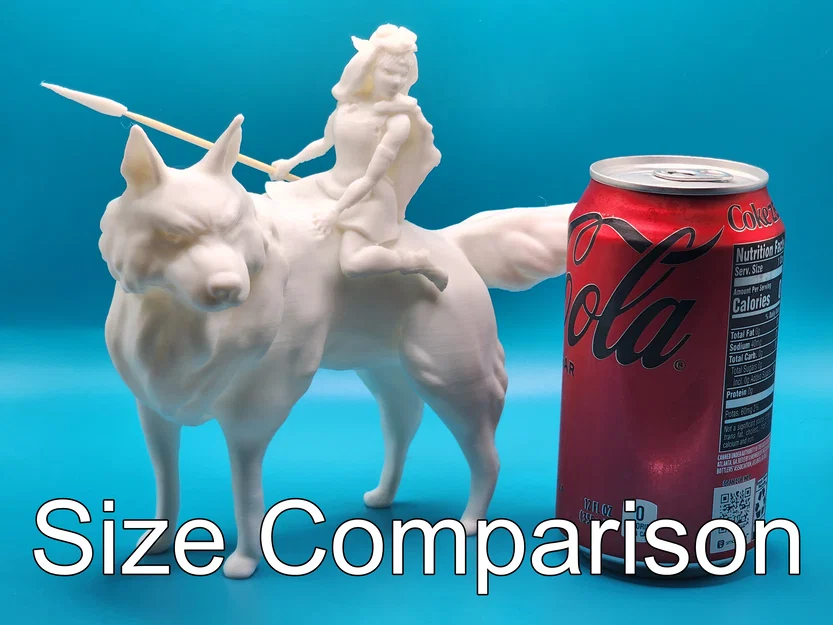 Tượng Princess Mononoke (San & Moro) – mẫu đi kèm giáo - Image 3