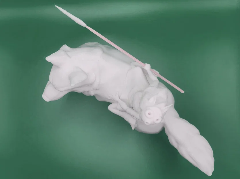 Tượng Princess Mononoke (San & Moro) – mẫu đi kèm giáo - Image 4