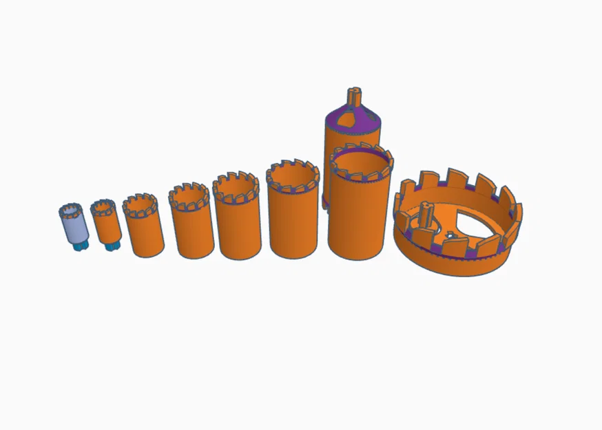 Foam Cutting Hole Saws – Mũi khoan cưa lỗ in 3D cho foam - Image 3
