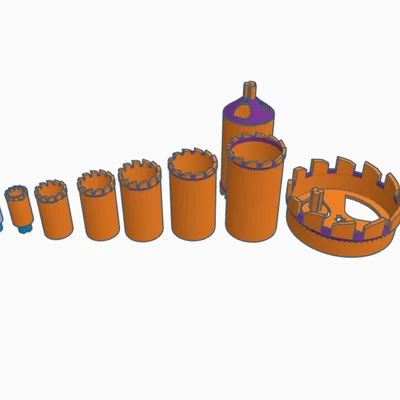 Foam Cutting Hole Saws – Mũi khoan cưa lỗ in 3D cho foam