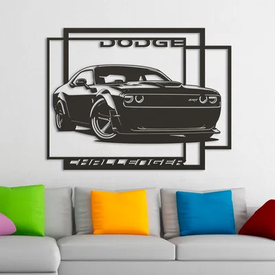 Mô hình trang trí treo tường Dodge Challenger cho người đam mê xe
