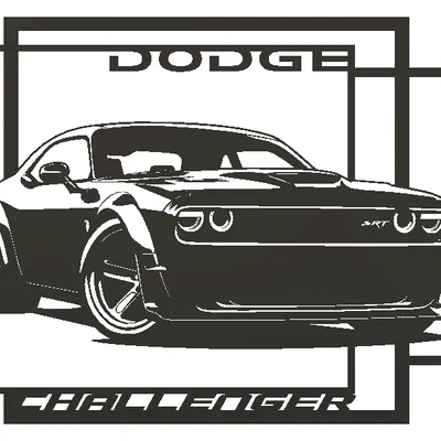 Mô hình trang trí treo tường Dodge Challenger cho người đam mê xe