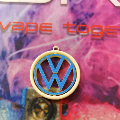 Móc khóa logo Volkswagen xoay in 3D - Phụ kiện độc lạ cho xe hơi