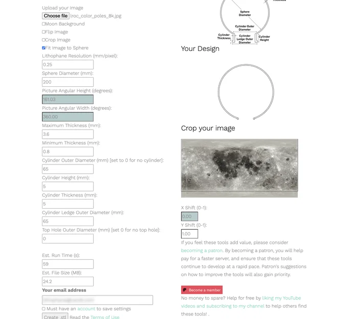 Lithophane Moon (Mặt Trăng Lithophane) - Image 5