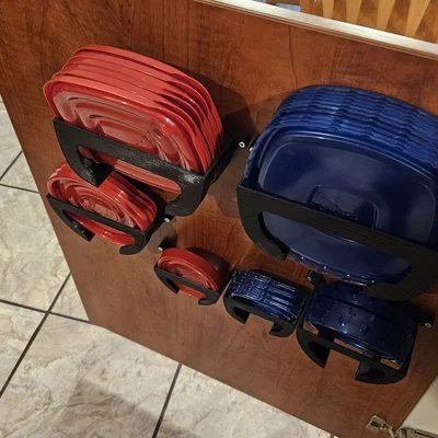 Giá giữ nắp hộp Tupperware (Tupperware lid holder)