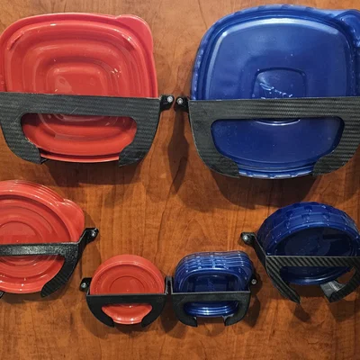 Giá giữ nắp hộp Tupperware (Tupperware lid holder)
