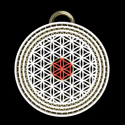 Tranh treo tường nghệ thuật Flower of Life in 3D đầy tinh tế