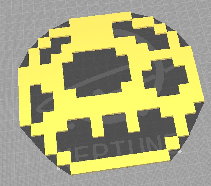 Mô hình Nấm Super Mario 8-bit trang trí - File in 3D nghệ thuật - Image 2