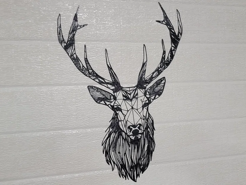 Mô hình treo tường đầu hươu nghệ thuật Geometric 3D - Image 2