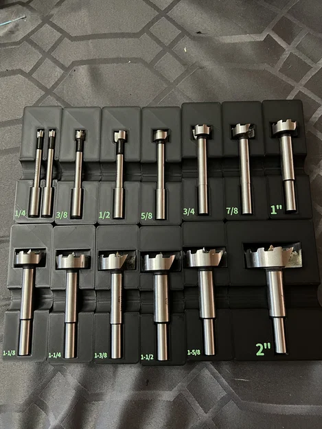 Khay Gridfinity đựng mũi Forstner Porter-Cable (Imperial) - Image 1