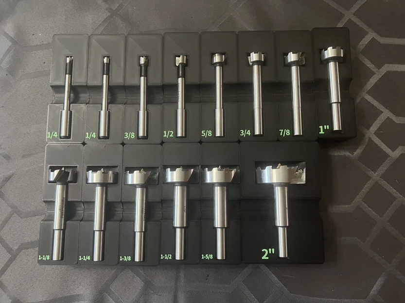 Khay Gridfinity đựng mũi Forstner Porter-Cable (Imperial) - Image 2