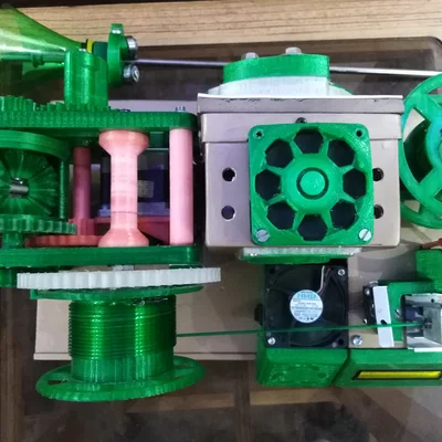 Máy tái chế nhựa PET thành sợi filament v2 tại nhà
