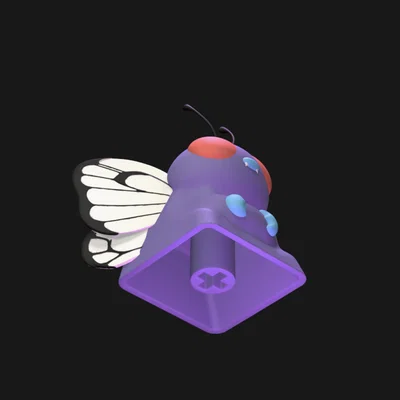 Keycap Butterfree N0012 - Phụ kiện phím cơ độc đáo cho fan Pokemon