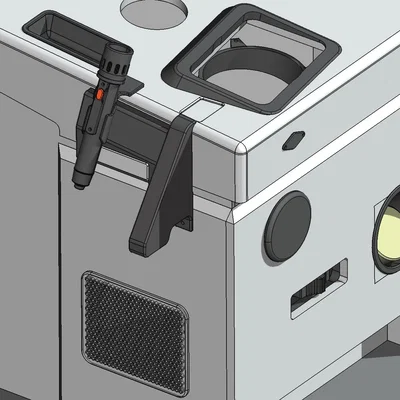 Nắp đậy khóa tay cầm Airbus A320 (Sidestick Lockout Cover) 3D