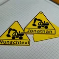 Móc khóa xe xúc (Excavator) tùy biến tên - Thumbnail 3