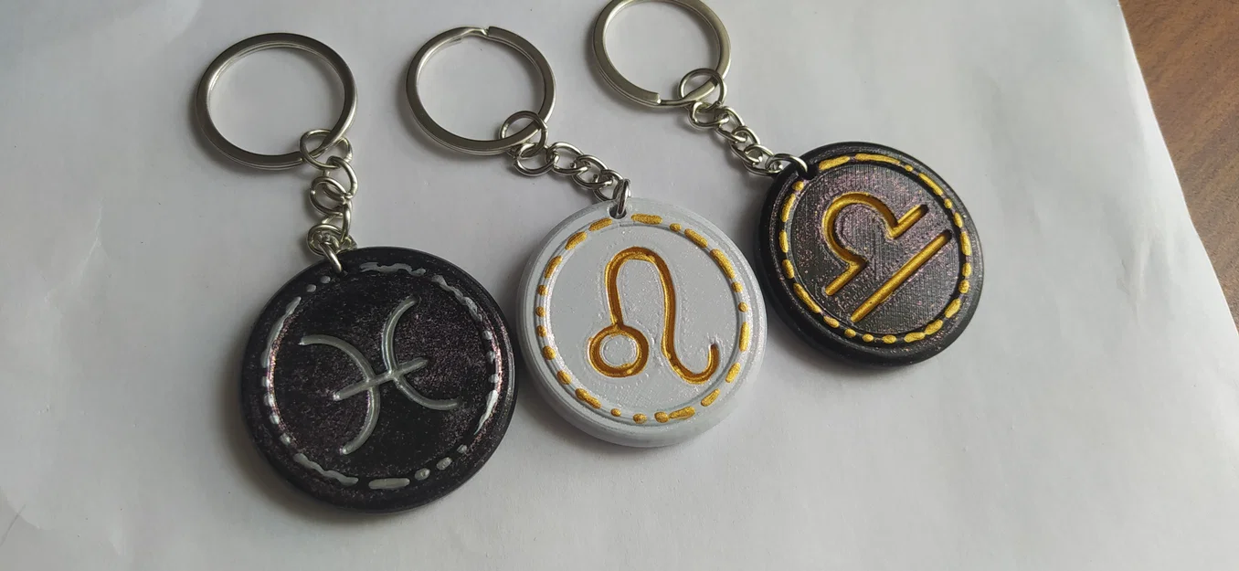 Cung hoàng đạo – Móc khóa (Zodiac signs keychains) - Image 2